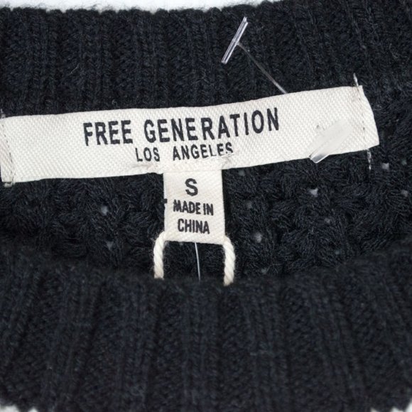 Free Generation Color block Fringe Cable Sweather - Picture 10 of 13